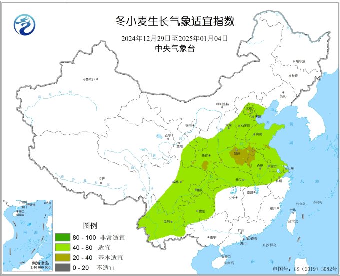 附图3 冬小麦生长气象适宜指数